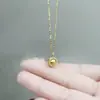 Novo Colar da Sorte com Pingente de Pedra Olho de Gato em Latão Banhado a Ouro Vietnamita, Colar de Estilo Moderno e Simples, Venda por Atacado do Fabricante