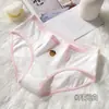 Calcinhas Femininas 10A de Algodão Puro, Cintura Média, Macias, Respiráveis, Estilo College, Estampa de Urso, Forro Estendido, Antibacterianas