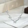 Cadena para Clavícula de Temperamento Mariposa Sonriente Chapada en Oro Real de Origen Transfronterizo Microincrustada con Circonita Estilo Europeo de Alta Gama para Mujer