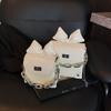 Bolsa de Palha Costurada Design de Nicho Feminino 2025 Nova Moda Verão Bolsa de Corrente Acolchoada Popular de Ombro Cruzado