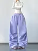 Pantalones de chándal casuales estampados para mujer, nuevo estilo Otoño e Invierno 2025, sexys, Hip-Hop, Street Dance, holgados, efecto adelgazante, versátiles, pantalones de pierna ancha