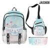 Producto Nuevo Sanrio Perro Orejón Perro Canela Cinnamoroll Mochila Escolar Mochila Estuche para Lápices Bolso de Hombro Set de Tres Piezas