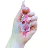 Chaveiro Cartoon Sanrio Kuromi Brilhante Areia Líquida Boneca Pingente Decoração Pequeno Presente Acessórios para Atacado