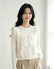 Chaleco de punto con cuello redondo y lazo de encaje estilo universitario fresco coreano y japonés, nuevo suéter de otoño, chaleco holgado para mujer