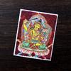 Pintura thangka dorada pintada a mano con arena de cinabrio Buda de la vida Ben Huang Caishen Zakilam núcleo de pintura thangka de vida pasada y presente