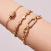 Misterio y Elegancia: Pulsera de Cuentas Estrella de Zircón 5A de Lujo Ligero Europeo y Americano, Acero Inoxidable Oro Real de 18K Joyería de Gama Alta para Mujeres
