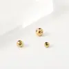 Contas de Aço Inoxidável Martelado com Furo Passante Transfronteiriças Contas Redondas Joias Acessórios com Contas Pulseira Colar Contas Espaçadoras DIY Contas para Joias