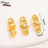 Chapado en Cobre con Oro Real de 18K Broche de Figura de Ocho Broche en S Colgante Broche de Enlace Rápido Broche de Extensión Cordón de Pulsera Accesorios para Manualidades