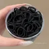 Elásticos de cabelo pequenos pretos descartáveis para meninas, elásticos de cabelo para meninas que não danificam o cabelo, acessórios de cabelo de alta elasticidade