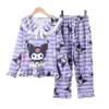 Pijama para Mulheres Primavera e Outono Fofo Gola Boneca Conjunto de Menina Novo Estilo 2025 Pode Ser Usado Fora Roupas de Casa de Manga Longa