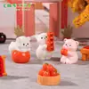 Paisagem em miniatura, figura criativa de urso caqui, boneca fofa para decoração DIY de casa de bonecas, enfeites de carro em miniatura
