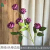 Rosa Rizada de Rama Alta de 6 Cabezas, Rosa Montaña Nevada, Accesorios para Fotografía de Bodas, Flores Artificiales, Arreglo Floral de Techo de Escenario, Flores de Seda