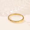 Anillo de diamantes muy pequeños de acero de titanio para mujer, estilo japonés y coreano, sencillo y liso, anillo de cola de oro de 18 quilates, anillo de moissanita