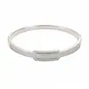 Pulsera con cierre rectangular de circonia chapada en oro real de 18 quilates, versátil para el uso diario, joyería de nicho de lujo ligero