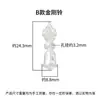 Plata S925 Plata Lisa Grande Campana Vajra Plata Lisa Accesorio Nube Trasera DIY Accesorio Pulsera Bodhi