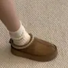 Zapatos de Algodón para Nieve con Suela Gruesa Cálida de Terciopelo Plus, Altura Aumentada, Antideslizantes, Estilo Birkenstock para Mujer, Invierno 2026
