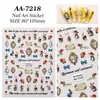 Pegatinas para Uñas de Alicia en el País de las Maravillas 5D en Relieve Tridimensional Conejo Retro Calcomanías de Uñas Adornos Estilo Original Aa