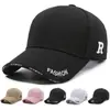 Gorra de béisbol nueva bordado de letras visera estilo coreano moda deportiva al aire libre para hombres y mujeres sombrero para el sol venta al por mayor