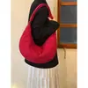 Bolsa de Algodão Acolchoada Estilo Coreano para Bolinho de Massa Feminina 2026 Nova Grande Capacidade Casual para o Dia a Dia Ombro Transversal
