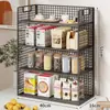 Prateleira de Armazenamento para Mesa de Trabalho Cozinha Organizador Multifuncional em Camadas Mesa de Jantar Lanche Mesa de Centro Porta-Copos Caixa de Armazenamento para Saquinhos de Chá Bancada