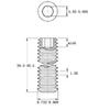 Tornillo de cabeza hexagonal de acero inoxidable 304 con extremo plano y cabeza plana DIN913, tornillo sin cabeza, M3-M10