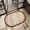 Gabinete de baño estilo americano, felpudo absorbente de puerta de tierra de diatomeas, tapete de piso antideslizante de secado rápido, tapete para entrada de inodoro, alfombra