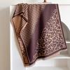 Novo Ponto Espinha de Peixe Estampa de Leopardo Moda para o Dia a Dia Elegante Lindo Cachecol Quente de Imitação de Caxemira Xale Manto Feminino