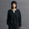 Suéter de Cachemira para Mujer Otoño e Invierno Nuevo Tejido de Punto Cuello Redondo Falso de Dos Piezas Holgado Casual Moda Simple Versátil Tejido de Punto de Cachemira