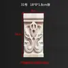 Moldura de Puerta con Aplique de Madera Maciza Estilo Europeo, Decoración Rectangular tallada con Flores, Adorno de Columna Romana, Capitel y Base Semicirculares
