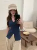 Nuevo Chaleco de Punto de Alta Gama Estilo Francés para Mujer, Prenda Base Interior, Diseño para Usar por Encima, Top sin Mangas de Nicho
