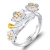 Anillo de flor de ciruelo con patrón de textura simple y fresca de estilo japonés y coreano, diseño de nicho femenino, personalidad de moda, accesorios de anillo abierto femenino