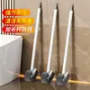 Cepillo para inodoro para uso doméstico, sin puntos ciegos, montado en la pared, mango largo, cerdas suaves, cabezal con diseño curvo en forma de S, estilo japonés