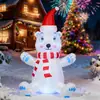 Urso Polar Inflável de Natal 1,2m Transfronteiriço Decoração Inflável Luzes LED Festa ao Ar Livre Quintal Jardim Enfeites