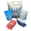 Venta Directa Bolsa Autocebante de Papel de Aluminio para Agua Potable Bolsa Sello con Boquilla para Bebida de Agua de Hidrógeno, Leche de Soya, Jugo Bolsa para Embalaje de Vino