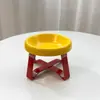 Plato para Gatos Pecolo Platillo Volador Plato para Comer y Beber Perro Pe Plato para Mascotas Anti-Barbo Negro con Soporte para Plato Plato para Gatos