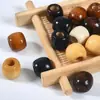 Cuentas Sueltas de Madera de Arce, Cuentas Redondas de Madera Maciza, Cuentas de Madera en Forma de Barril, Varios Estilos de Cuentas de Madera, Pulseras y Collares Hechos a Mano para DIY al por Mayor