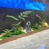 Estilo Zen Nuevo Paisajismo Chino Planta de Helecho de Simulación Decoración Combinación de Helecho Mono Arreglo de Interior Planta Artificial Adorno de Planta Verde