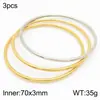 Joias de Aço Inoxidável Pulseira Empilhável Torcida Moderna Padrão Torcido de Aço Titânio Moda Acessório de Pulseira Diâmetro Interno 68*3mm