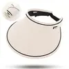 Sombrero de Protección Solar con Ala Ancha para Mujer en Verano, Protección UV, Sombrilla Abierta para Exteriores, Sombrero de Sol UPF50+, Estilo Delgado
