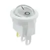 Interruptor Etl Padrão US Kcd11 Formato de Barco Branco com Luz 3 Pinos 2 Velocidades Interruptor Basculante sob a Parte Superior Redonda