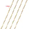Accesorios de cadena acero inoxidable 1.5mm galvanizado oro 18K cadena de delfín cadena S no se decolora joyería estilo ins