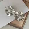 Brincos Ins Criativos Moda Estilo Metal Cortado Estéreo Formato de Coração Pétalas Geométricas Estrela de Cinco Pontas Estilo Simples para Mulheres
