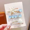 Accesorios para Fotos de Playa, Pinza para el Cabello de Flor de Plumeria, Pinza de Estrella de Mar, Adorno para la Cabeza, Pasador para Vacaciones en la Isla, Accesorio para el Cabello Atmosférico