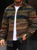Nueva Chaqueta Casual Estampada para Hombre con Cuello, Estampado Digital 3D de Patrón Multicolor Personalizado para Primavera y Otoño