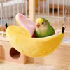 Nido de algodón para periquito plátano, nido para periquito, nido colgante para periquito, herramienta para dormir hamaca, nido cálido para dormir, nido para pájaros pequeños