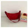 Bolsa de Nylon Cor Sólida para Dumpling Feminina 2026 Nova Tendência Versátil Bolsa Transversal Leve da Moda Bolsa Simples de Lona