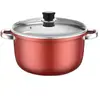 Olla para Sopa Casera Antiadherente Cocina de Inducción Estufa de Gas Olla Especial para Cocinar Olla de Ramen de Doble Asa Olla para Gachas Olla para Cocinar al Vapor