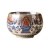 Fabricante 999 Plata Dorada Buda Sentado Loto Arhat Taza Cerámica Kung Fu Juego de Té Taza de Té China Gama Alta Taza de Té Taza de Maestro