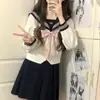 Pomelo de otoño original auténtico traje de marinero jk uniforme escolar estilo universitario manga corta traje básico traje de estudiante japonés