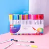Plumón Acuarela Doble Punta Suave Set de 12-120 Colores Bolígrafo de Línea de Gancho Colorido Bolígrafo de Firma Bolígrafo de Línea para Pintura Artística Estudiantil